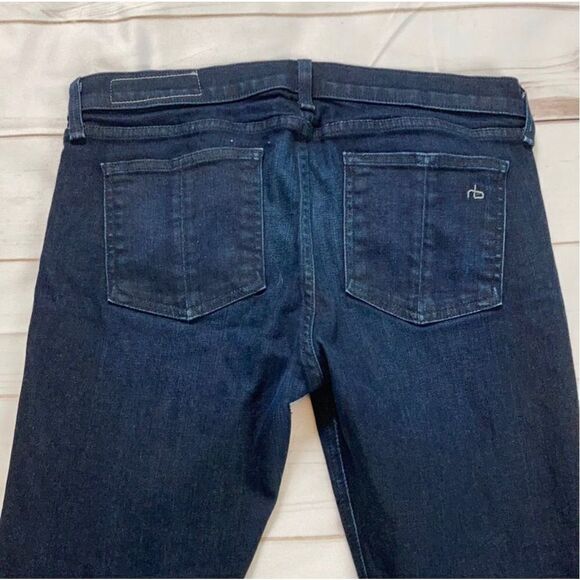 Rag & Bone Modele In Olive Harrow Skinny Raw Hem Jeans Size 29 - Picture 11 of 13
